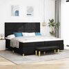 vidaXL Letto a molle con materasso Nero 200 x 200 cm Tessuto