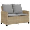 vidaXL Set Divano da Giardino 6 pz con Cuscini Beige in Polyrattan