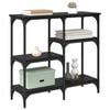 vidaXL Tavolo consolle Rovere Nero 80 x 29 x 75 cm Legno multistrato
