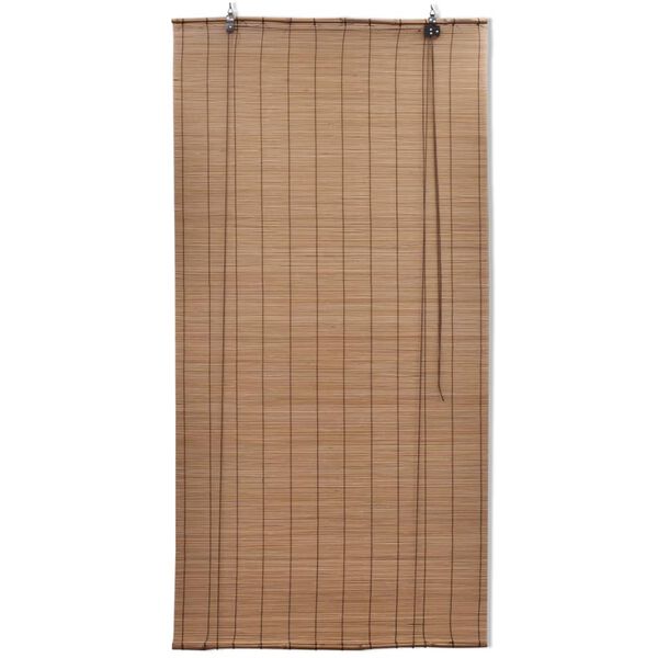 vidaXL Tende a Rullo in Bambù 2pz 100x160 cm Marroni