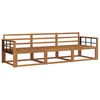 vidaXL Set di divani da esterno 3 pz Naturale Legno di Acacia Massello