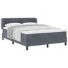 vidaXL Letto a molle con materasso Grigio scuro 140 x 190 cm Velluto