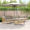 vidaXL Set di divani con cuscino 4 pcs Talpa Legno di Acacia Massello