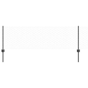 vidaXL Recinzione esagonale con palo 50 x 0,6 m Grigio Rete
