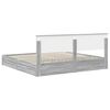vidaXL Letto con Contenitore con testiera Grigio Sonoma 200 x 200 cm
