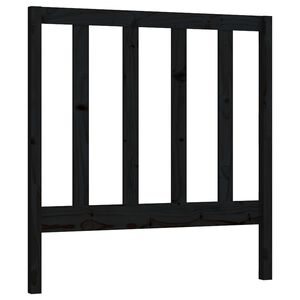 vidaXL Testiera per Letto Nera 81x4x100 cm in Legno Massello di Pino