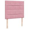 vidaXL Struttura Letto Pouf con Materasso Rosa 120x200 cm Velluto