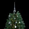vidaXL Albero Natale Incernierato con 300 LED e Palline 210 cm