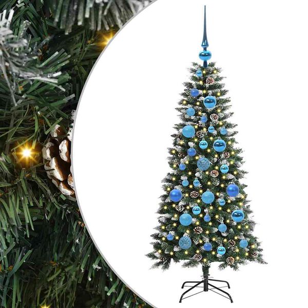 vidaXL Albero di Natale artificiale con 150 LED Verde 50 x 50 x 120 cm