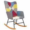 vidaXL Sedia a Dondolo in Tessuto Patchwork
