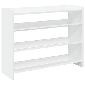 vidaXL Scarpiera Bianca 80x25x62 cm in Legno Multistrato