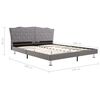 vidaXL Letto con Materasso Memory Foam Tessuto Grigio Chiaro 160x200cm