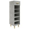 vidaXL Scarpiera Grigio Cemento 30x35x105 cm in Legno Multistrato