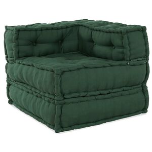 vidaXL Divano Componibile Verde 70x70x54 in Tessuto