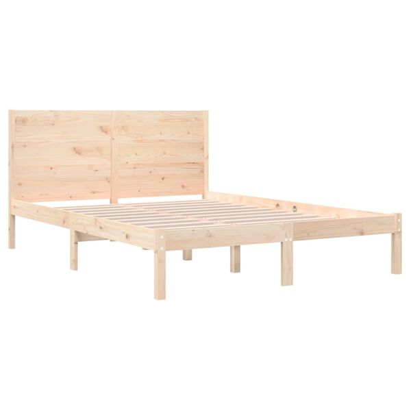 vidaXL Giroletto senza Materasso 160x200 cm in Legno Massello di Pino