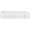 vidaXL Divano Letto con Cassetti senza Materasso Bianco 90x190 cm
