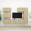 vidaXL Set di Mobili Porta TV 6 pz Rovere Sonoma in Legno Multistrato