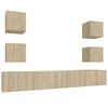 vidaXL Set di Mobili Porta TV 6 pz Rovere Sonoma in Legno Multistrato