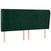 vidaXL Testiera ad Orecchio Verde Scuro 163x23x118/128cm in Velluto