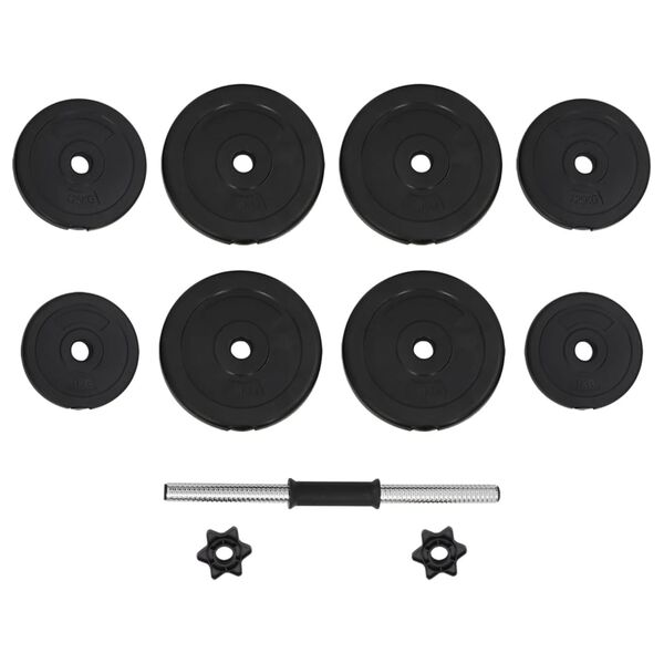vidaXL Set Manubrio 15 kg