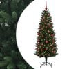 vidaXL Albero di Natale Artificiale con Palline 120 cm 150 LED