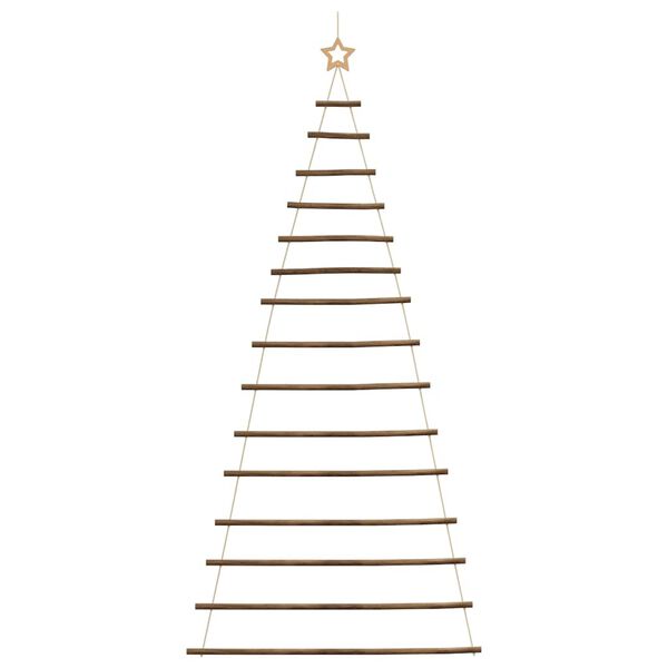 vidaXL Albero di Natale sospeso con stella superiore 100x210 cm Ramo naturale