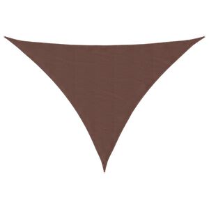 vidaXL Parasole a Vela Oxford Triangolare 2,5x2,5x3,5 m Marrone