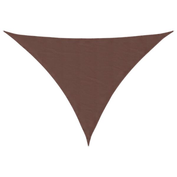 vidaXL Parasole a Vela Oxford Triangolare 2,5x2,5x3,5 m Marrone