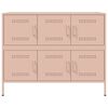 vidaXL Credenza Rosa 100,5x39x79 cm in Acciaio
