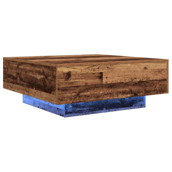 vidaXL Tavolino da salotto Legno Vecchio e Blu 80 x 80 x 31 cm