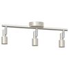vidaXL Faretto da soffitto Nickel spazzolato 39 x 10.5 x 10.5 cm