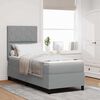 vidaXL Letto a molle con materasso Grigio chiaro 80 x 200 cm Tessuto