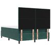 vidaXL Letto a molle con materasso Verde scuro 140 x 200 cm Velluto