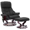 vidaXL Poltrona Massaggi Reclinabile Grigia Similpelle e Legno Curvato