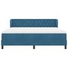vidaXL Letto a molle con materasso Blu scuro 180 x 200 cm Velluto