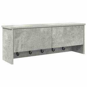 vidaXL Appendiabiti a muro A parete Grigio cemento 80 x 20 x 30 cm