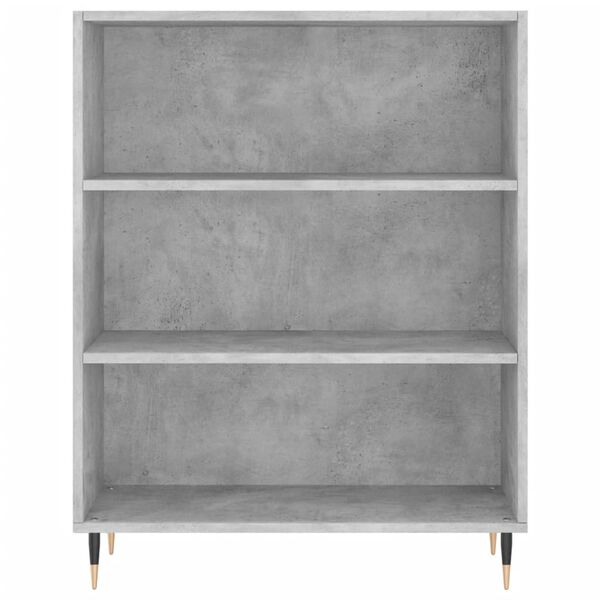 vidaXL Libreria Grigio Cemento 69,5x32,5x90 cm in Legno Multistrato