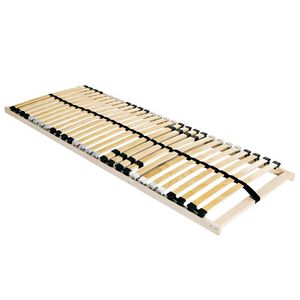 vidaXL Base a doghe Marrone 70 x 190 cm Legno massello di faggio