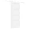 vidaXL Porta scorrevole Bianco 83 x 202 cm Legno Massello di Pino