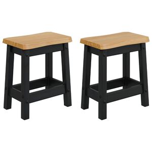 vidaXL Sgabello da bar EKAI 2 pz Nero 40 x 29 x 45,5 cm