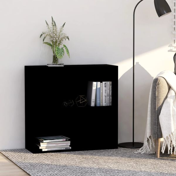 vidaXL Libreria Nera 80x30x76,5 cm in Legno Multistrato