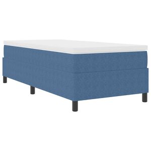 vidaXL Letto a molle Blu e Bianco 90 x 190 cm Tessuto in Cords