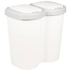 vidaXL Cestino della Spazzatura Bianco 49,5 x 30 x 46,5 cm PP