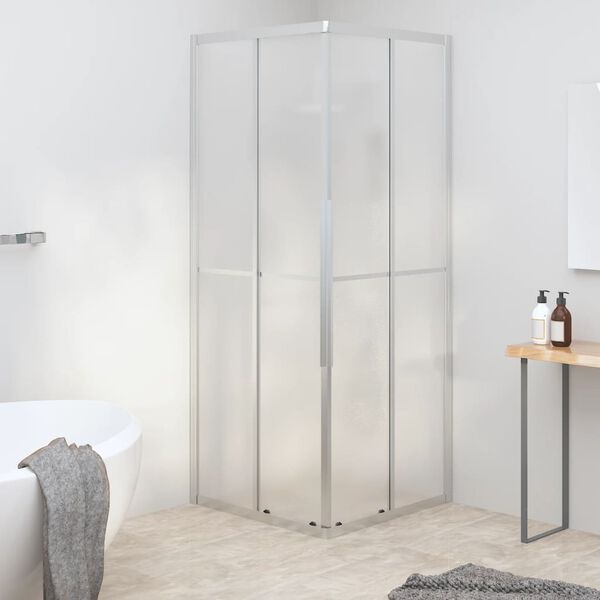 vidaXL Cabina Doccia ESG Smerigliato 80x80x180 cm