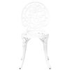 vidaXL Set Bistro da Giardino 3 pcs Bianco Alluminio