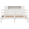 vidaXL Letto Libreria senza Materasso Bianco 140x200 cm Legno di Pino