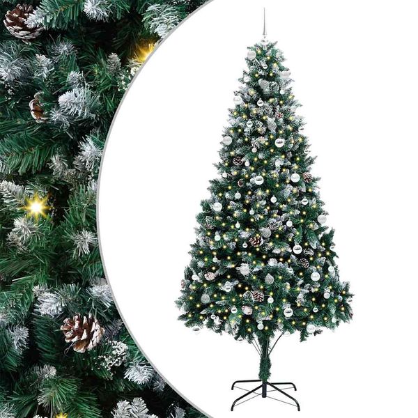 vidaXL Albero di Natale artificiale con 300 LED Verde 240 cm