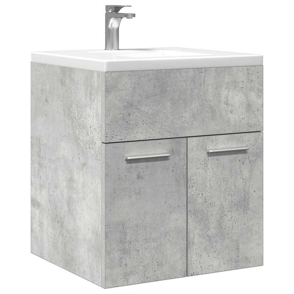vidaXL Mobile Lavabo Bagno Grigio Cemento 41x38,5x46 cm in Truciolato