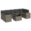 vidaXL Set Divano da Giardino 8 pz con Cuscini Grigio in Polyrattan