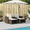 vidaXL Set Divano da Giardino 5 pz con Cuscini Marrone in Polyrattan